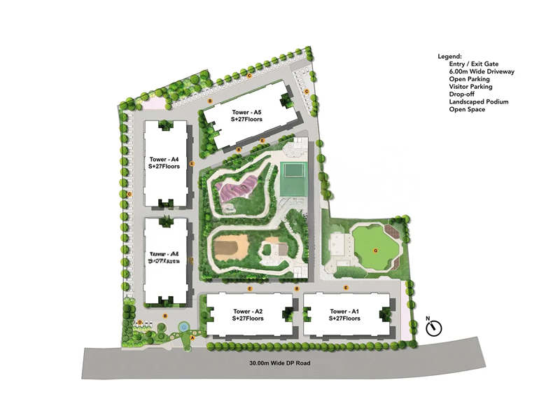 Floor plan of Kohinoor Regalia Towers &mdash; photo gallery, images, brochure, amenities, cost sheet, price breakup, availability details, RERA number, RERA certificate, possession date, layout plan, logo, floor plan, master plan, and location map showcasing project highlights and features.